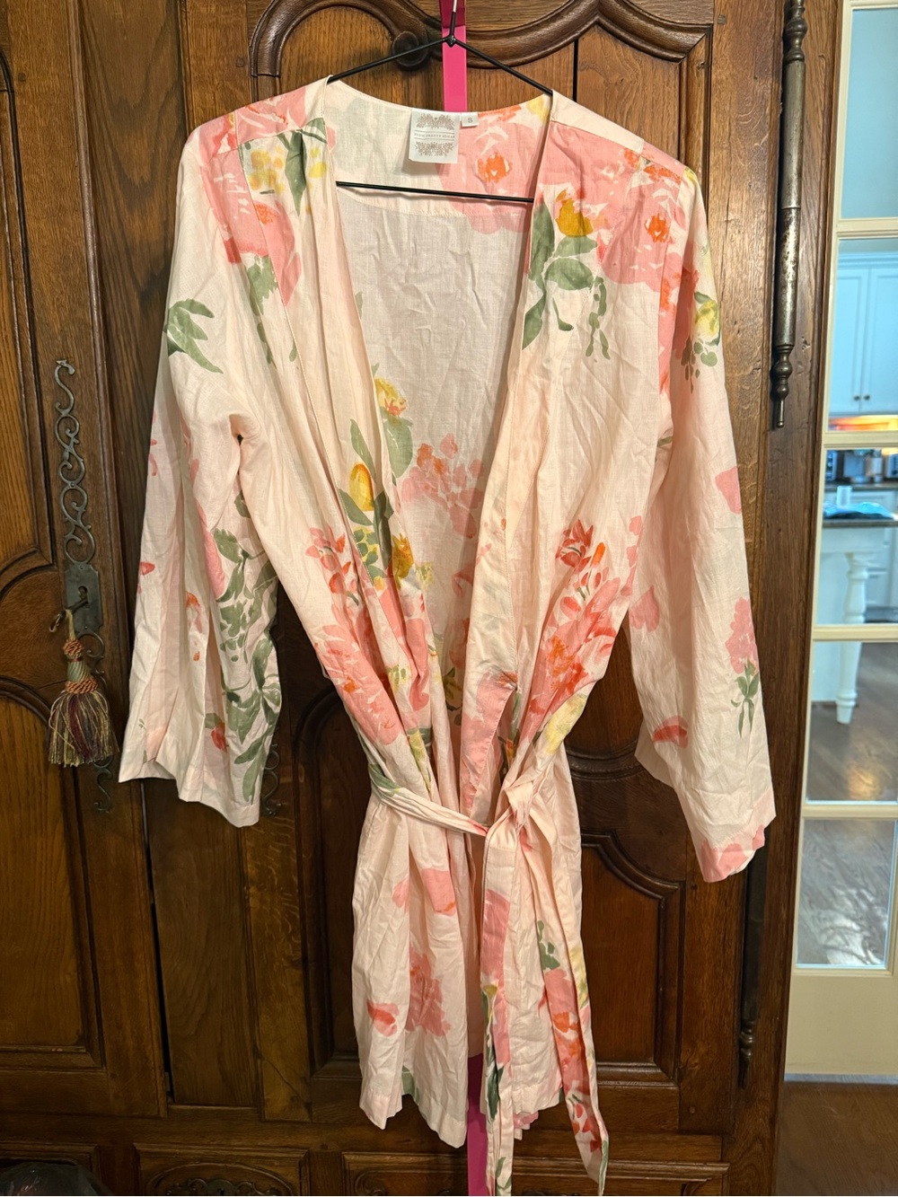 Plum Pretty Sugar Pink and Peach Floral Robe